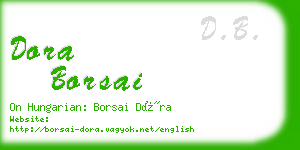 dora borsai business card